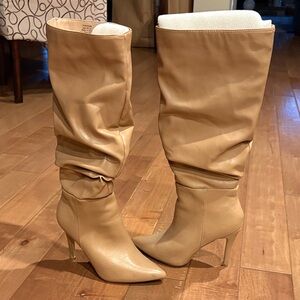 Elegant Tan Heeled Boots